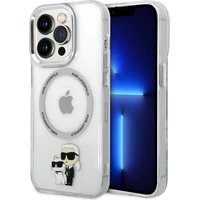 Karl Lagerfeld IML Karl and Choupette NFT MagSafe zadní kryt pro iPhone 15 Pro čirý
