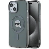 Karl Lagerfeld IML Karl Head Metal Frame MagSafe zadní kryt iPhone 15 černý