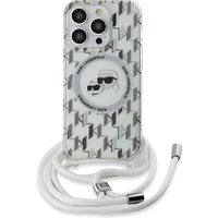 Karl Lagerfeld IML Monogram Crossbody K&CH Heads MagSafe zadní kryt iPhone 14 Pro Max čirý