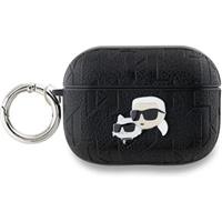 Karl Lagerfeld PU Embossed Karl and Choupette Heads pouzdro AirPods Pro 2 černé