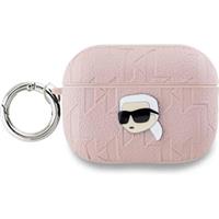 Karl Lagerfeld PU Embossed Karl Head pouzdro AirPods Pro 2 růžové