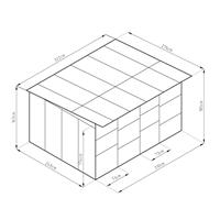 Kotec pro psa G21 KEN 886 - 322 x 275 cm, dvoumístný, šedý