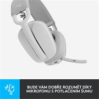 Logitech Zone Vibe 100 bezdrátová sluchátka bílé