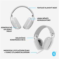 Logitech Zone Vibe 100 bezdrátová sluchátka bílé