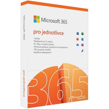 Microsoft 365 pro jednotlivce 1 rok (PC/MAC), nová licence