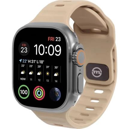 Mobile Origin Strap silikonový řemínek pro Apple Watch 49mm/45mm/44mm/42mm, hnědá