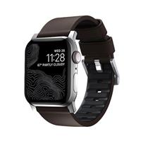 Nomad kožený řemínek pro Apple Watch 42/44 mm - Active Pro Brown/Silver Hardware