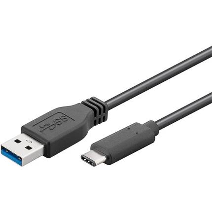 PremiumCord Kabel USB 3.2 konektor C/male - USB 3.0 A/male, černý, 1m
