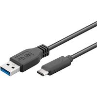 PremiumCord Kabel USB 3.2 konektor C/male - USB 3.0 A/male, černý, 1m
