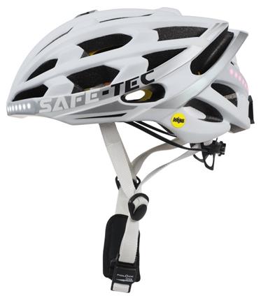 Safe-Tec TYR 3 chytrá helma na kolo XL (61cm - 63cm) bílá