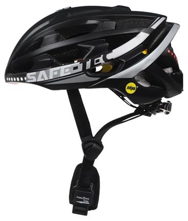 Safe-Tec TYR 3 chytrá helma na kolo XL (61cm - 63cm) černá-stříbrná
