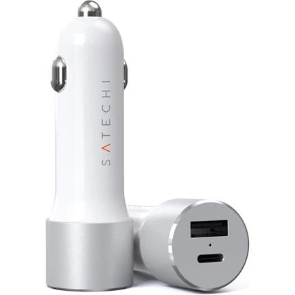 Satechi 72W Type-C PD Car Charger nabíječka do auta stříbrná