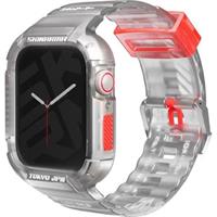 SKINARMA Saido 2v1 pouzdro a řemínek Apple Watch 45/44 mm čirý