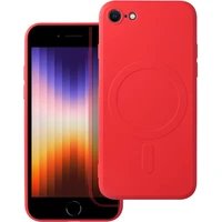 Smarty Mag silikonový kryt s MagSafe iPhone 7 / 8 / SE 2020 / SE 2022 červený