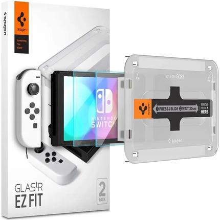 Spigen Glass tR EZ Fit tvrzené sklo pro Nintendo Switch OLED (2 Pack)