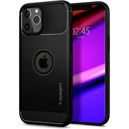 Spigen Rugged Armor kryt iPhone 12 / 12 Pro černý