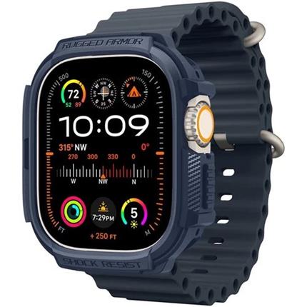 Levně Spigen Rugged Armor řemínek Apple Watch Ultra 2/1 49mm modrý