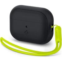 Spigen Silicone Fit pouzdro s poutkem Apple AirPods Pro (2nd Gen) černé/limetkové