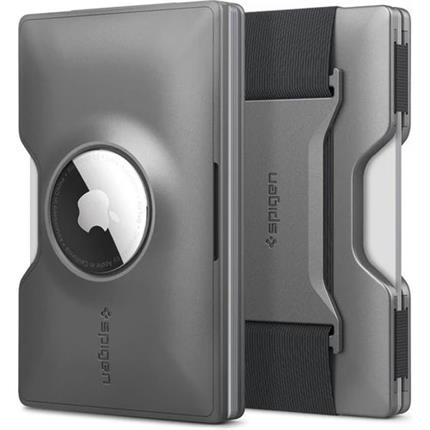 Levně Spigen Wallet S Card Holder peněženka s Card Key Ring pro Apple AirTag šedá