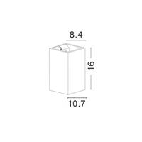Svítidlo Nova Luce CADMO S WALL GREY 2 nástěnné, IP 65, 2x3 W