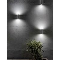 Svítidlo Nova Luce NERO R WALL GREY 2 nástěnné, IP 54, GU10