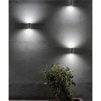 Svítidlo Nova Luce NERO R WALL GREY nástěnné, IP 54, GU10