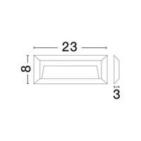 Svítidlo Nova Luce PULSAR STEP GREY 5 schodišťové, IP 54, 2 W