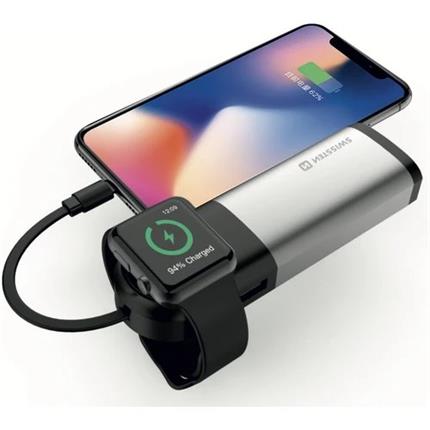 Levně Swissten 2in1 Apple Watch MFi 6700 mAh powerbanka