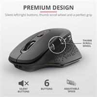 Trust OZAA RECHARGEABLE MOUSE BLACK