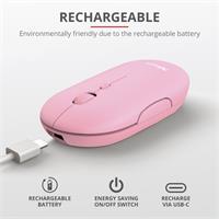 Trust PUCK WIRELESS MOUSE PINK