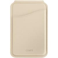 UNIQ Coehl Esme MagSafe pouzdro na karty se zrcátkem béžové