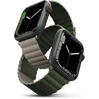 UNIQ Revix oboustranný řemínek pro Apple Watch 41/40/38mm Pine (zelený/šedý)