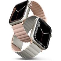 UNIQ Revix oboustranný řemínek pro Apple Watch 49/45/44/42mm Blush (růžový/béžový)