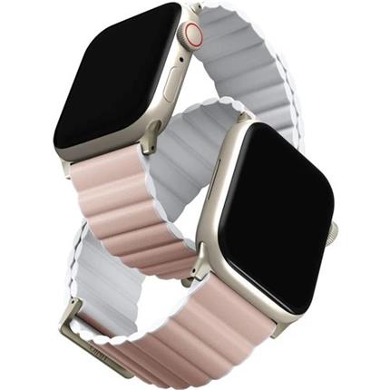 UNIQ Revix Premium Edition řemínek pro Apple Watch 49/45/44/42mm Blush (růžový/bílý)