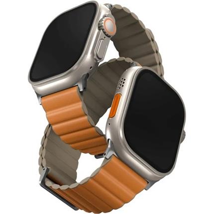 UNIQ Revix Premium Edition řemínek pro Apple Watch 49/45/44/42mm Saffron (oranžový/khaki)