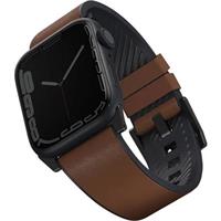 UNIQ Straden voděodolný kožený řemínek Apple Watch 45/44/42mm hnědý